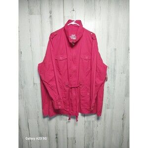 Avenue Washed Twill Jacket 26/28 Red NWT